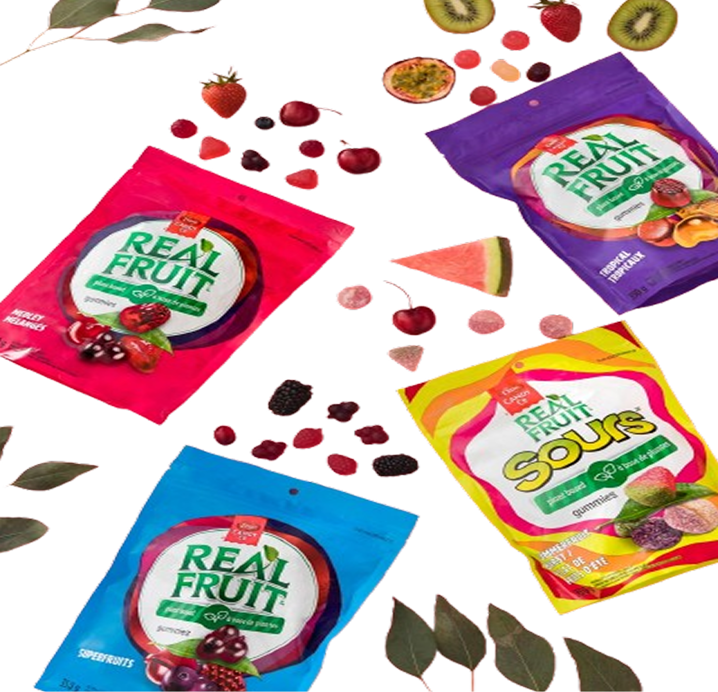 Real fruit background